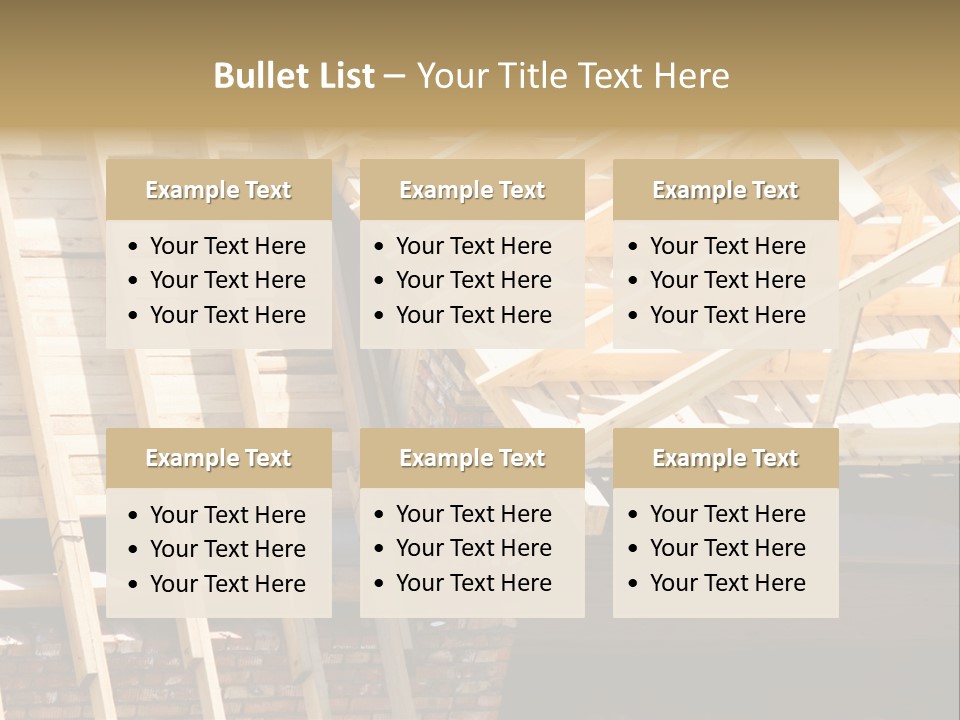 Housing Design Wood PowerPoint Template