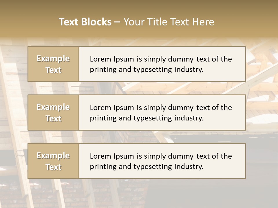 Housing Design Wood PowerPoint Template