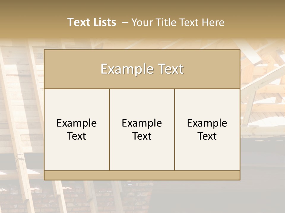 Housing Design Wood PowerPoint Template
