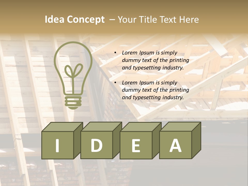 Housing Design Wood PowerPoint Template