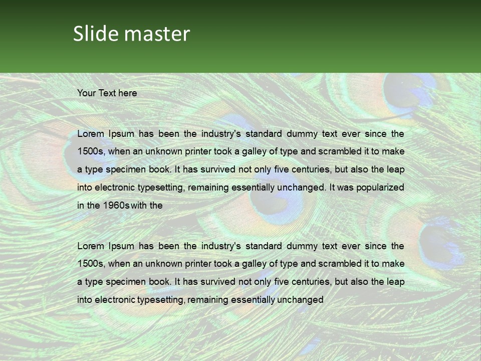 Pattern Turquoise Elegance PowerPoint Template