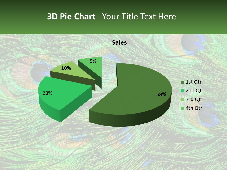 Pattern Turquoise Elegance PowerPoint Template