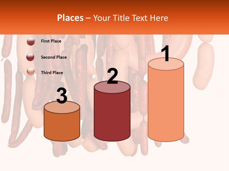A Group Of Sausages Hanging From The Ceiling PowerPoint Template