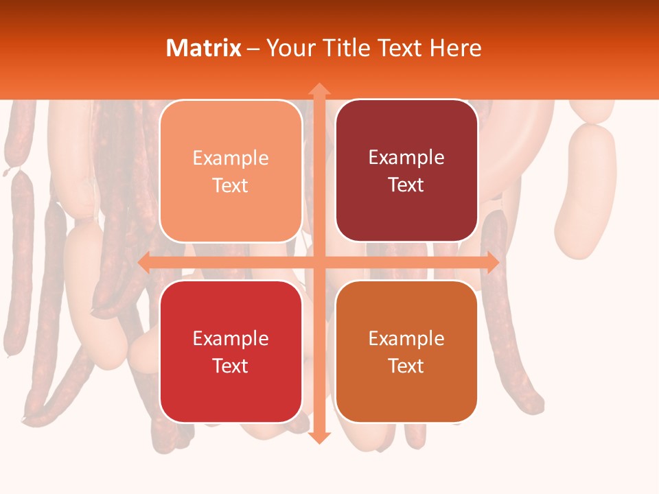 A Group Of Sausages Hanging From The Ceiling PowerPoint Template