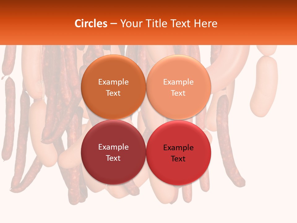 A Group Of Sausages Hanging From The Ceiling PowerPoint Template