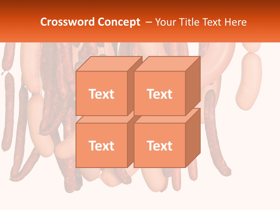 A Group Of Sausages Hanging From The Ceiling PowerPoint Template