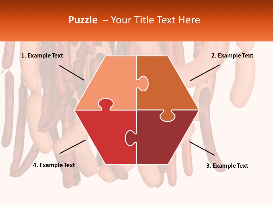 A Group Of Sausages Hanging From The Ceiling PowerPoint Template