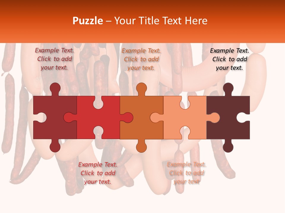 A Group Of Sausages Hanging From The Ceiling PowerPoint Template