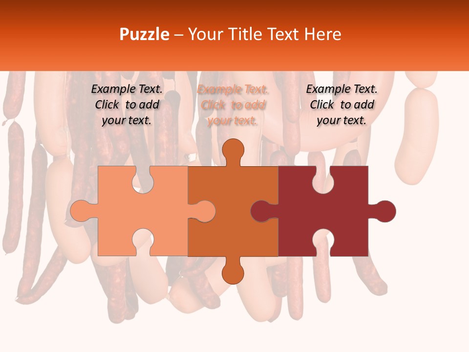 A Group Of Sausages Hanging From The Ceiling PowerPoint Template