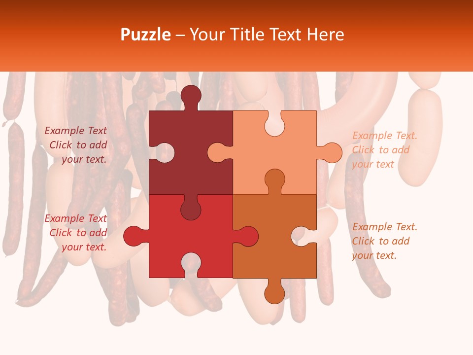 A Group Of Sausages Hanging From The Ceiling PowerPoint Template