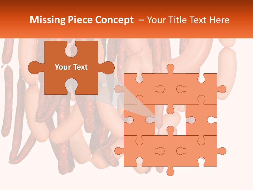 A Group Of Sausages Hanging From The Ceiling PowerPoint Template