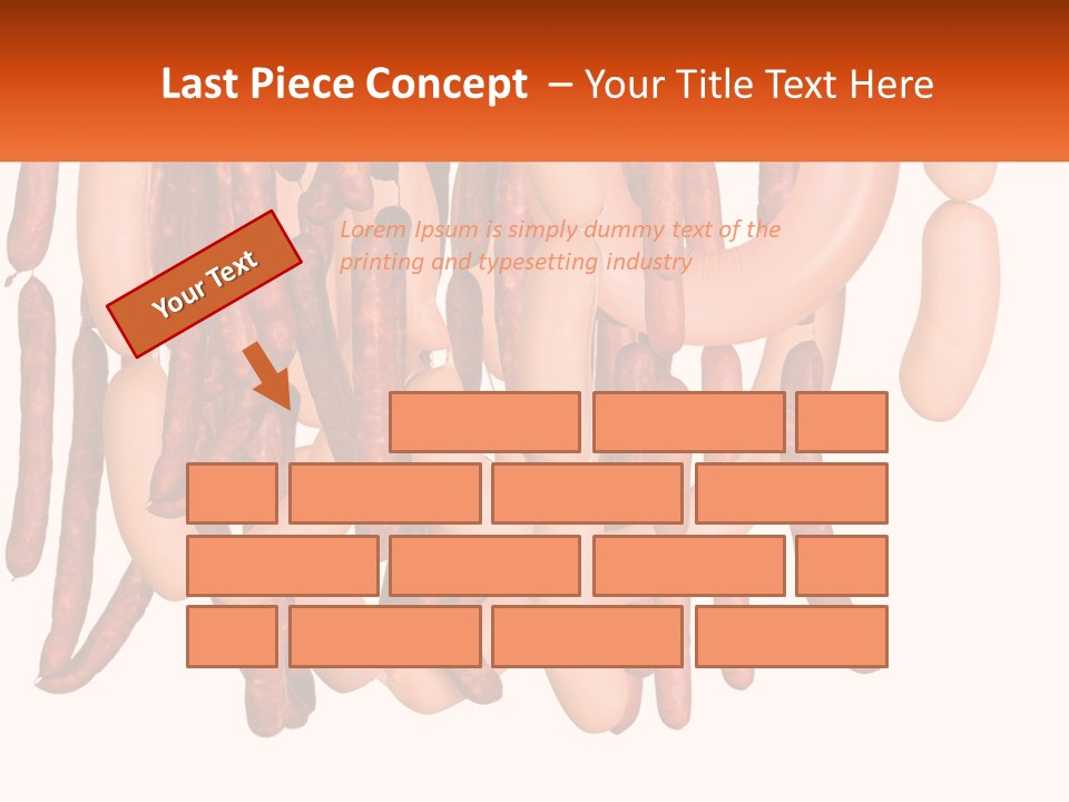 A Group Of Sausages Hanging From The Ceiling PowerPoint Template