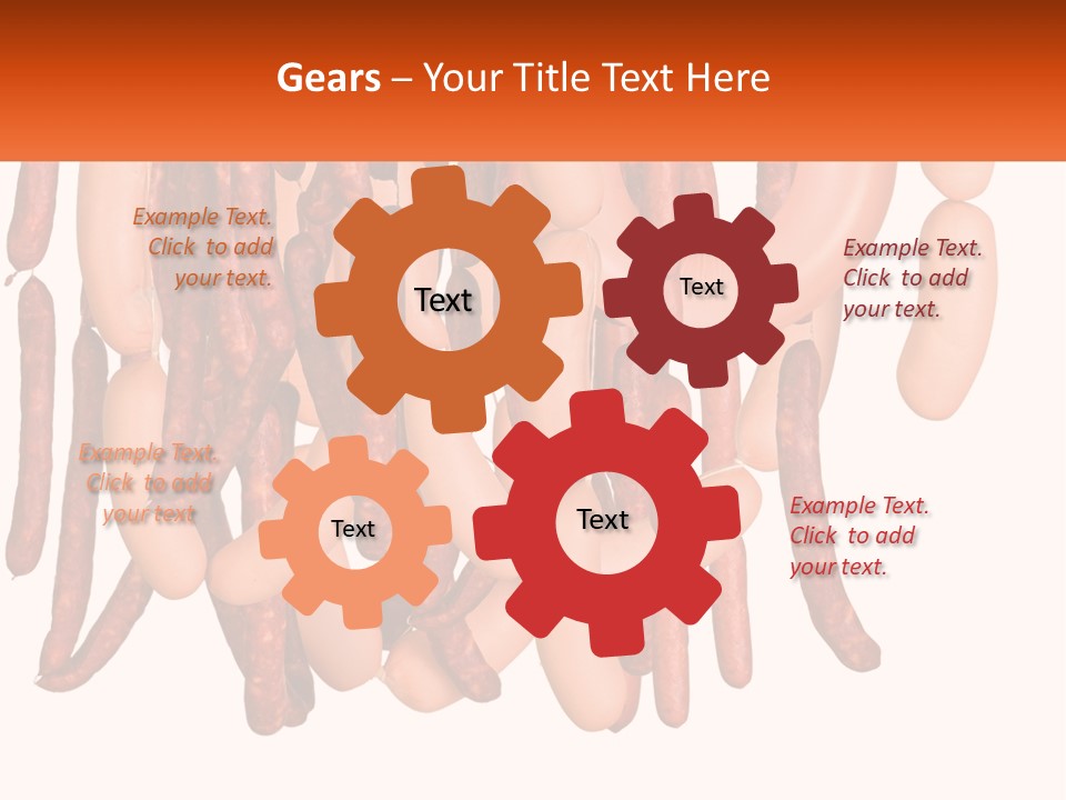 A Group Of Sausages Hanging From The Ceiling PowerPoint Template