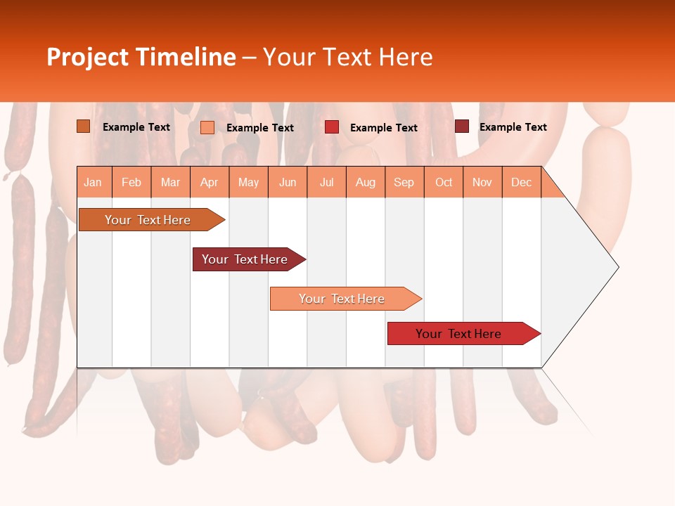 A Group Of Sausages Hanging From The Ceiling PowerPoint Template