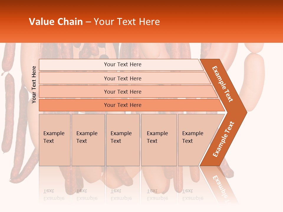 A Group Of Sausages Hanging From The Ceiling PowerPoint Template