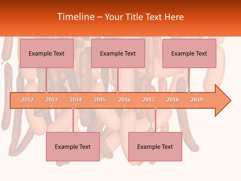 A Group Of Sausages Hanging From The Ceiling PowerPoint Template