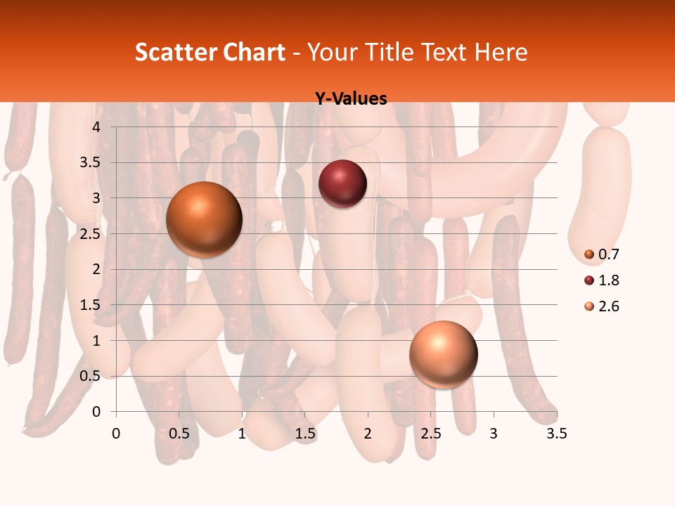 A Group Of Sausages Hanging From The Ceiling PowerPoint Template