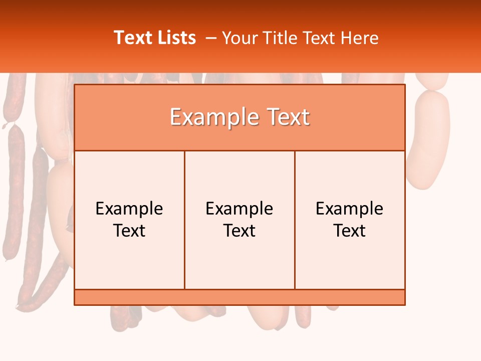 A Group Of Sausages Hanging From The Ceiling PowerPoint Template