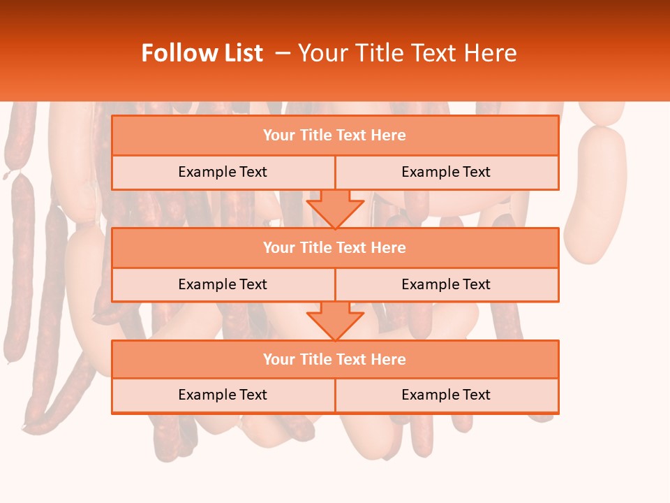 A Group Of Sausages Hanging From The Ceiling PowerPoint Template