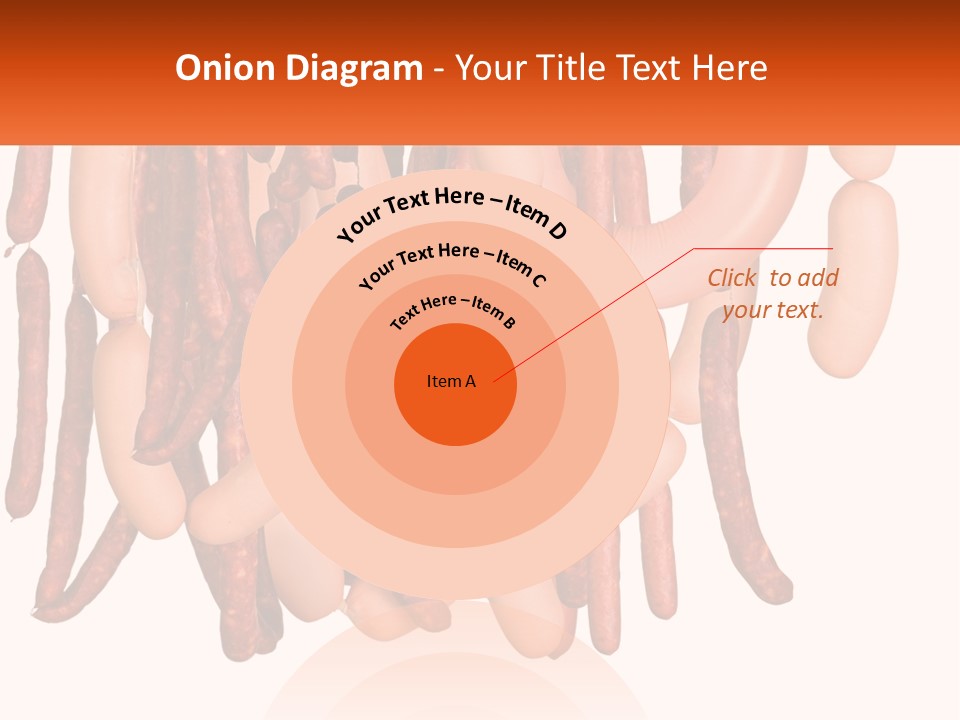 A Group Of Sausages Hanging From The Ceiling PowerPoint Template