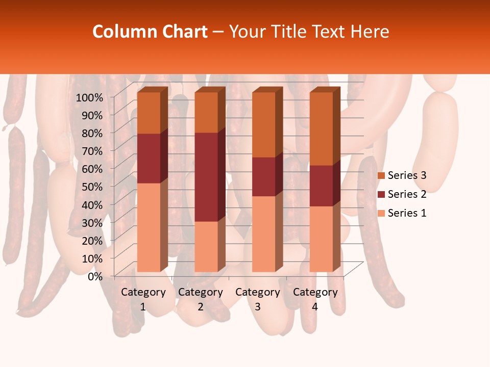 A Group Of Sausages Hanging From The Ceiling PowerPoint Template