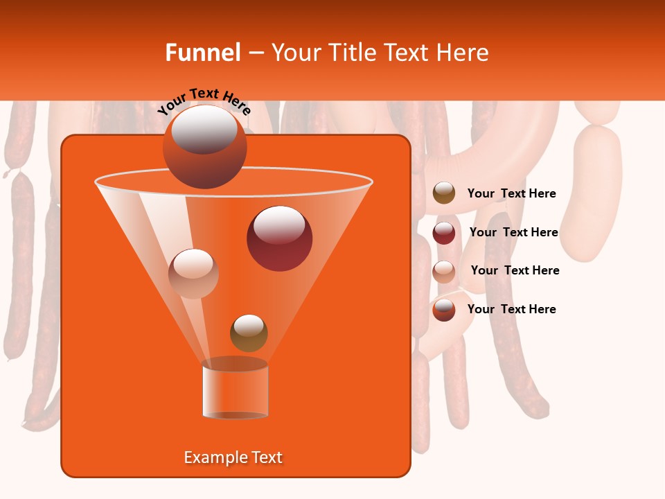 A Group Of Sausages Hanging From The Ceiling PowerPoint Template