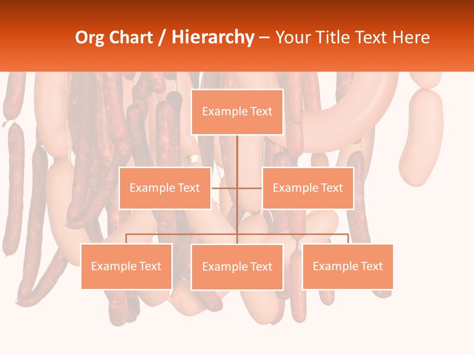 A Group Of Sausages Hanging From The Ceiling PowerPoint Template