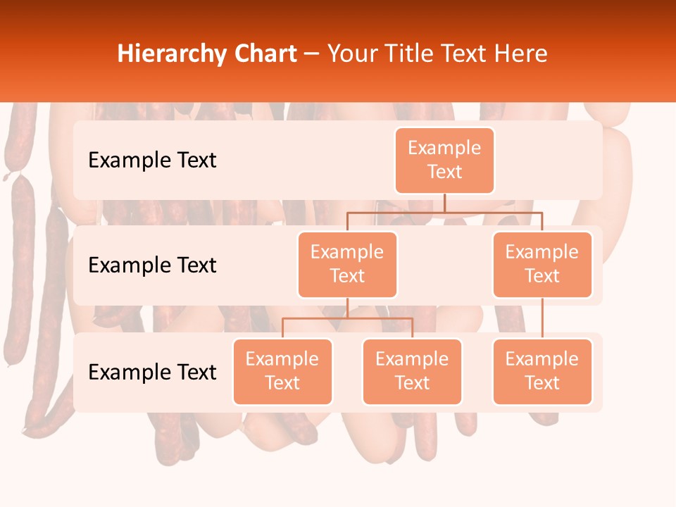 A Group Of Sausages Hanging From The Ceiling PowerPoint Template