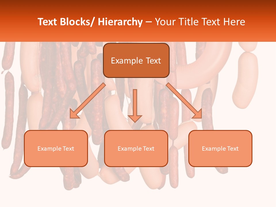 A Group Of Sausages Hanging From The Ceiling PowerPoint Template