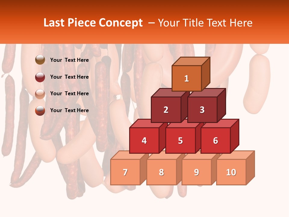 A Group Of Sausages Hanging From The Ceiling PowerPoint Template