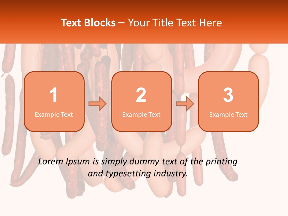 A Group Of Sausages Hanging From The Ceiling PowerPoint Template