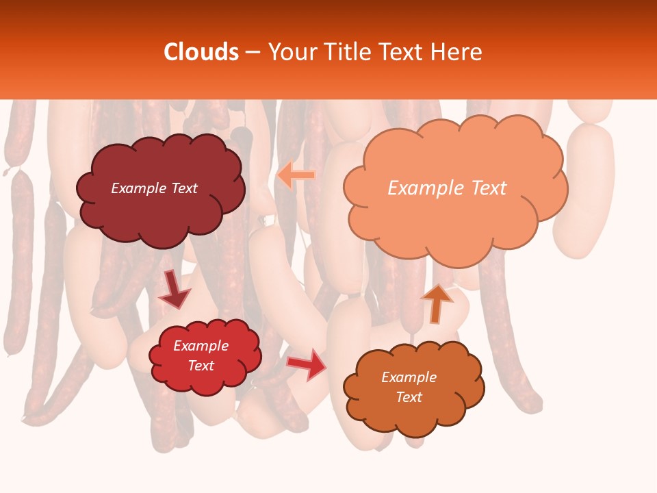 A Group Of Sausages Hanging From The Ceiling PowerPoint Template