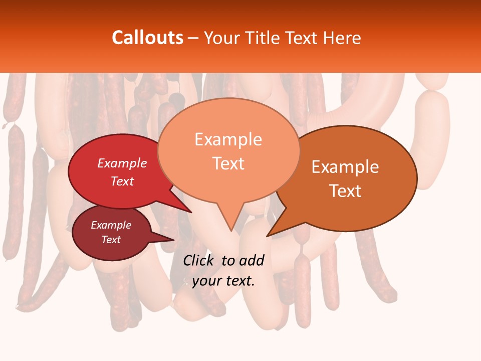 A Group Of Sausages Hanging From The Ceiling PowerPoint Template