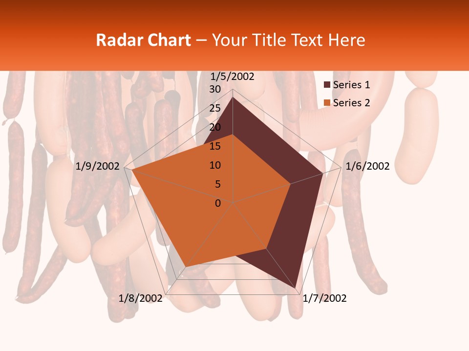 A Group Of Sausages Hanging From The Ceiling PowerPoint Template