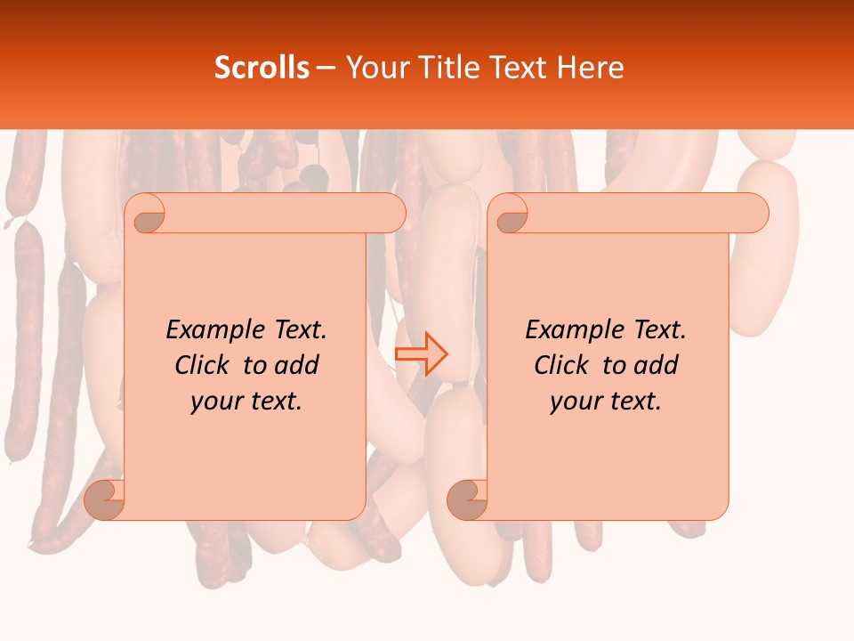 A Group Of Sausages Hanging From The Ceiling PowerPoint Template