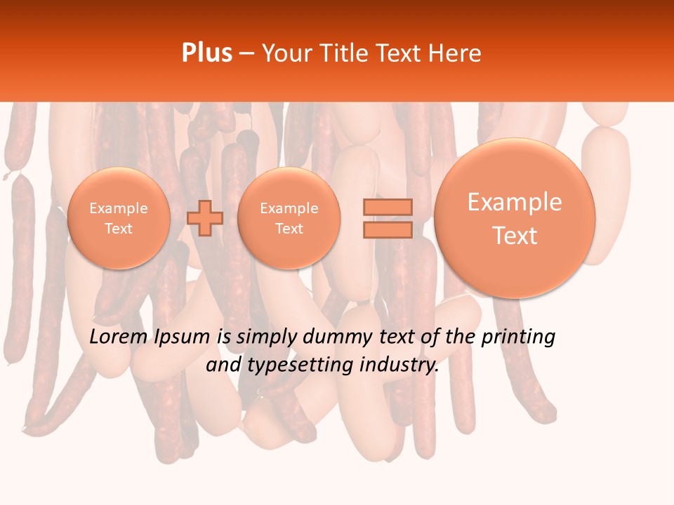 A Group Of Sausages Hanging From The Ceiling PowerPoint Template