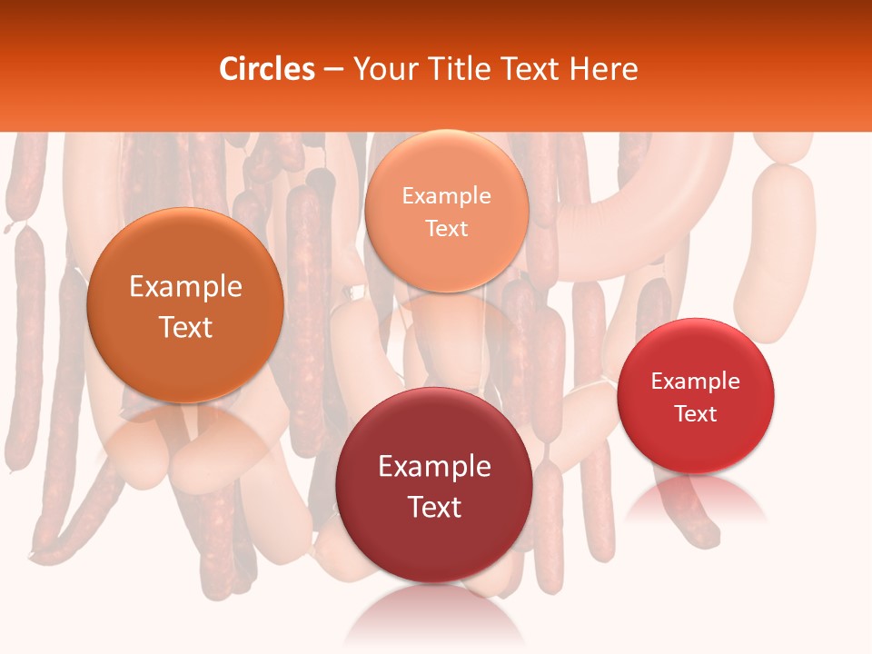 A Group Of Sausages Hanging From The Ceiling PowerPoint Template