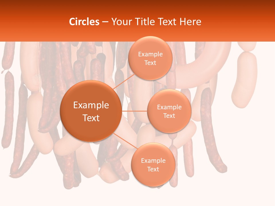 A Group Of Sausages Hanging From The Ceiling PowerPoint Template