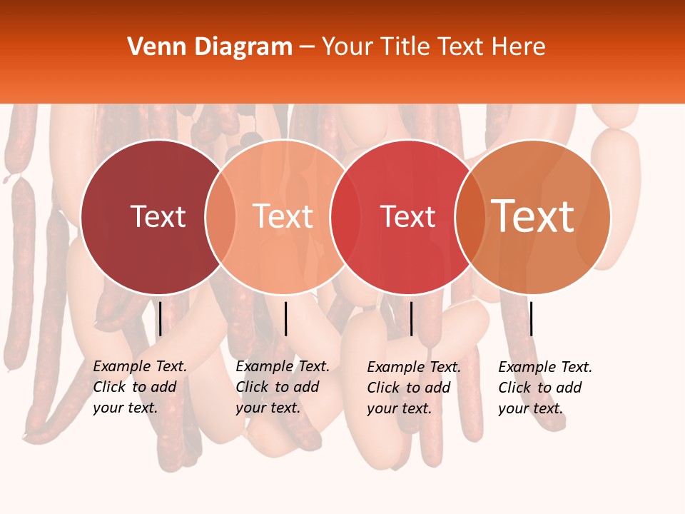 A Group Of Sausages Hanging From The Ceiling PowerPoint Template