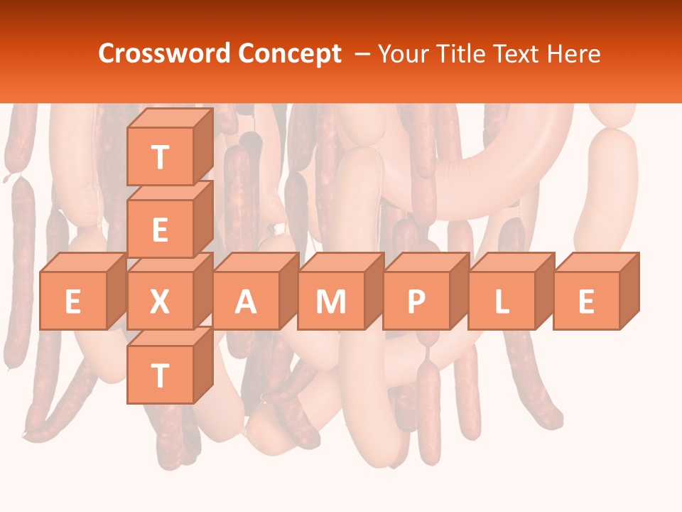 A Group Of Sausages Hanging From The Ceiling PowerPoint Template