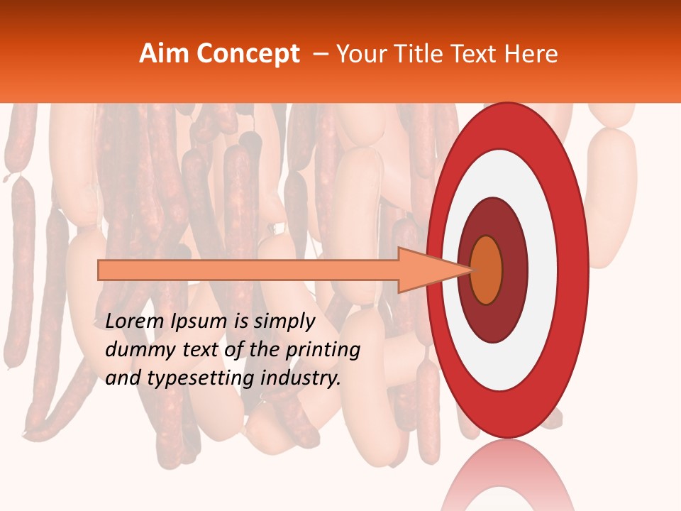 A Group Of Sausages Hanging From The Ceiling PowerPoint Template