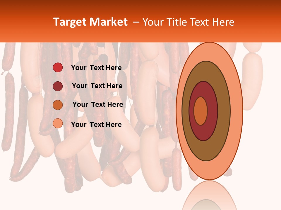 A Group Of Sausages Hanging From The Ceiling PowerPoint Template