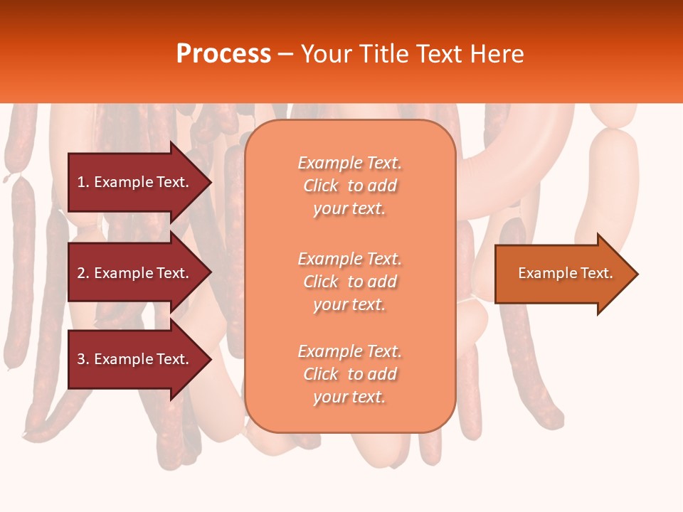 A Group Of Sausages Hanging From The Ceiling PowerPoint Template