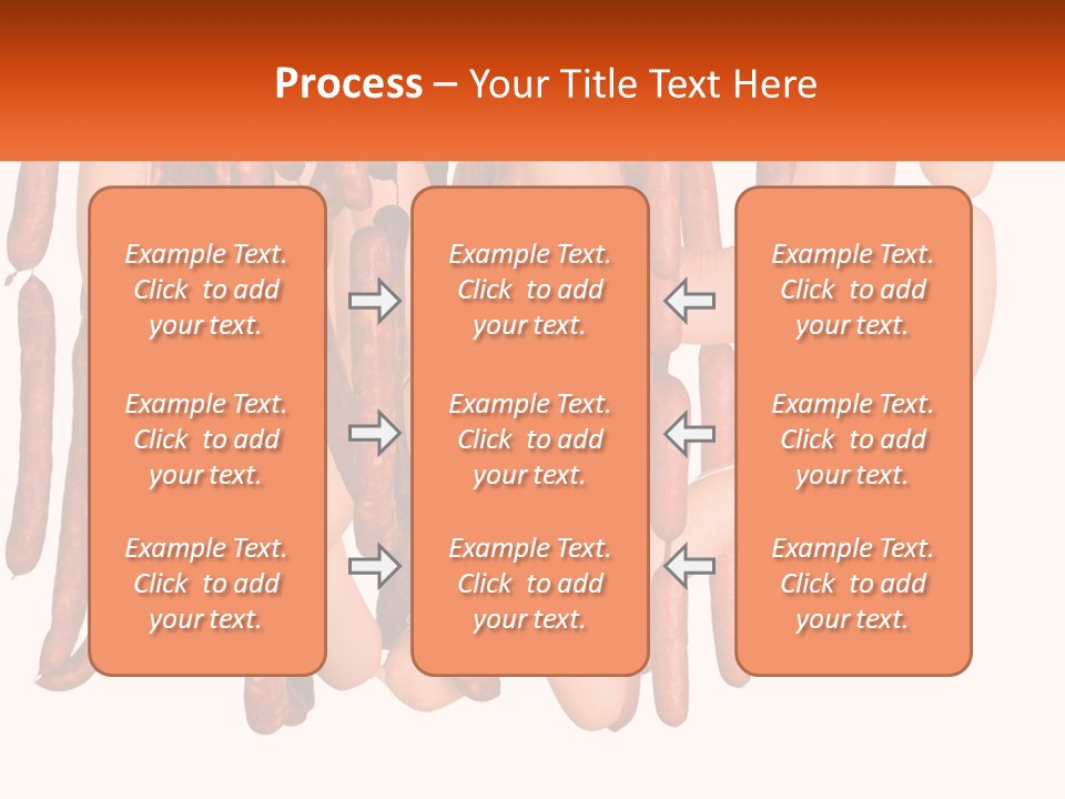 A Group Of Sausages Hanging From The Ceiling PowerPoint Template