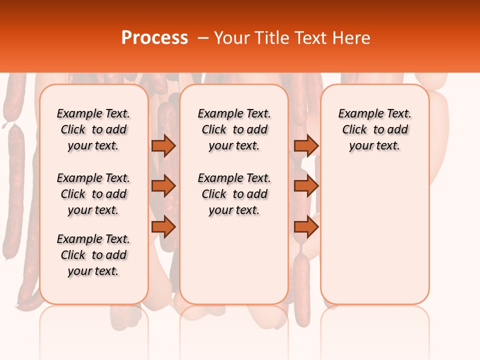 A Group Of Sausages Hanging From The Ceiling PowerPoint Template