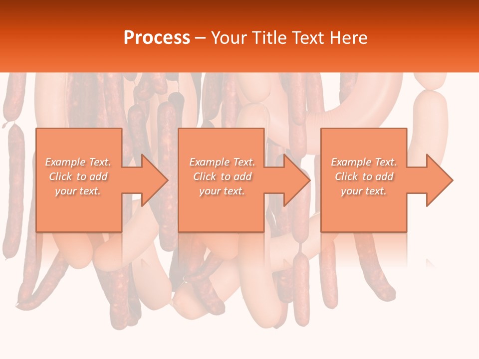 A Group Of Sausages Hanging From The Ceiling PowerPoint Template