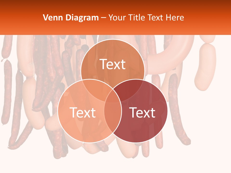 A Group Of Sausages Hanging From The Ceiling PowerPoint Template