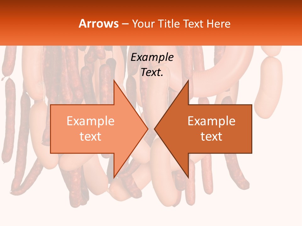 A Group Of Sausages Hanging From The Ceiling PowerPoint Template