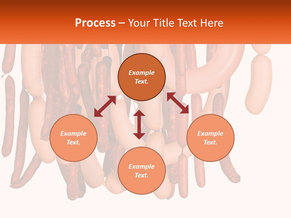 A Group Of Sausages Hanging From The Ceiling PowerPoint Template
