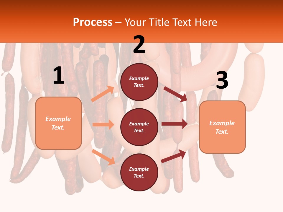A Group Of Sausages Hanging From The Ceiling PowerPoint Template